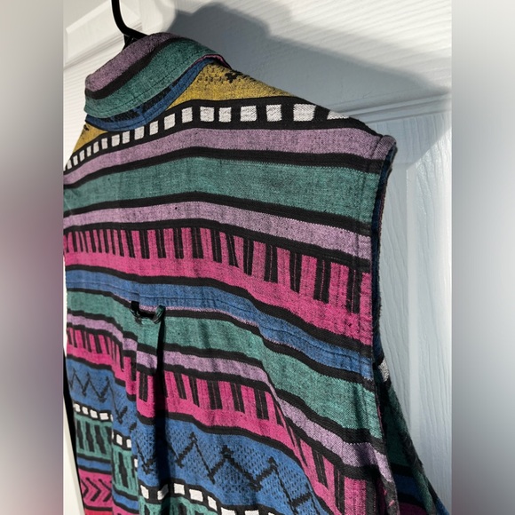 Vintage Women’s Honors Plus Size 20w Sleeveless Multicolor Rare Button Shirt - Picture 6 of 7